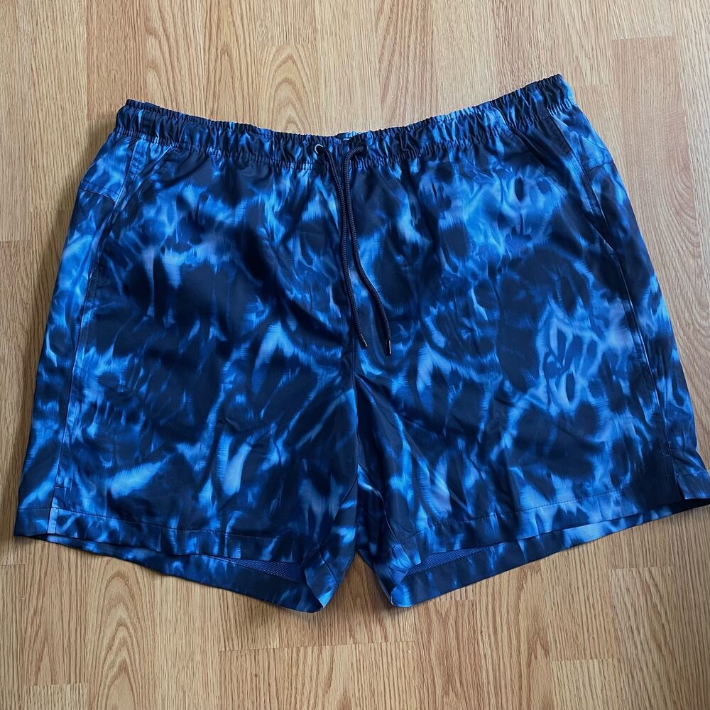 DSG Palm Life Electric Navy Rec Shorts